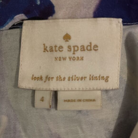 EUC Kate Spade Carissa Fit & Flare Collared Watercolor Sleeveless Dress - Picture 7 of 16